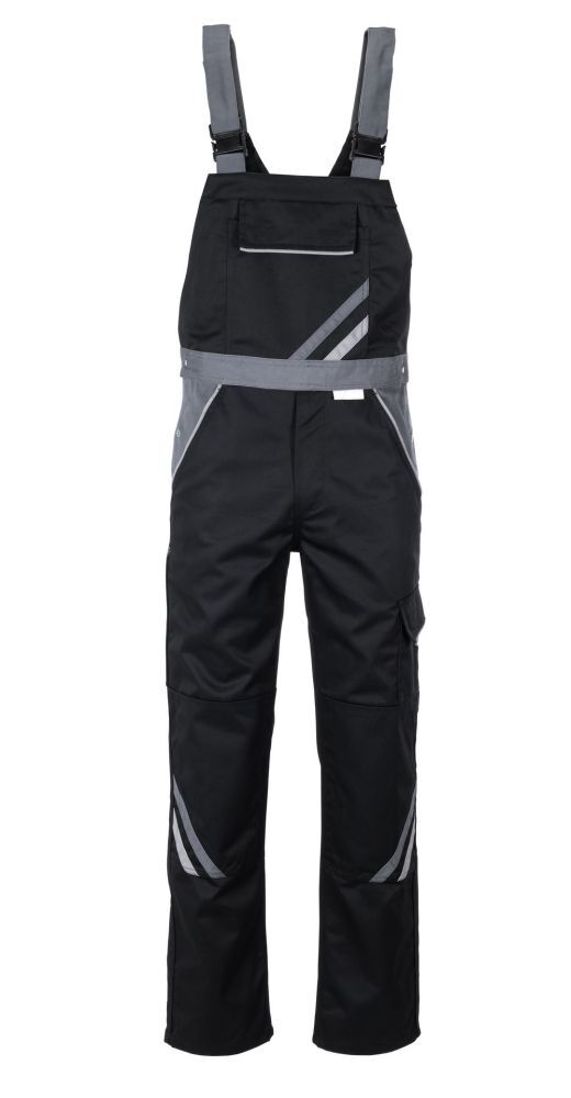 Planam Highline Latzhose Arbeitshose schwarz schiefer zink Größe 69 Produktbild Planam Highline Latzhose Arbeitshose schwarz schiefer zink Größe 69