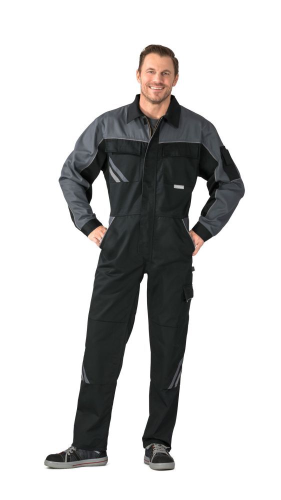 Planam Highline Rallyekombi Arbeitsoverall schwarz schiefer zink Größe 56 Planam Highline Rallyekombi Arbeitsoverall schwarz schiefer zink Größe 56