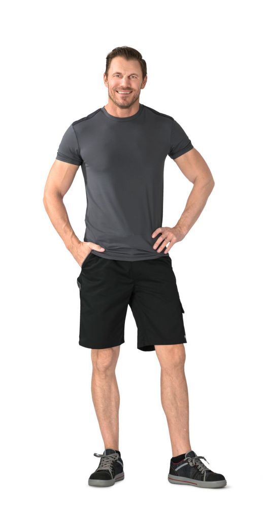 Planam Highline Shorts schwarz schiefer zink XS Produktbild Planam Highline Shorts schwarz schiefer zink XS bild 2