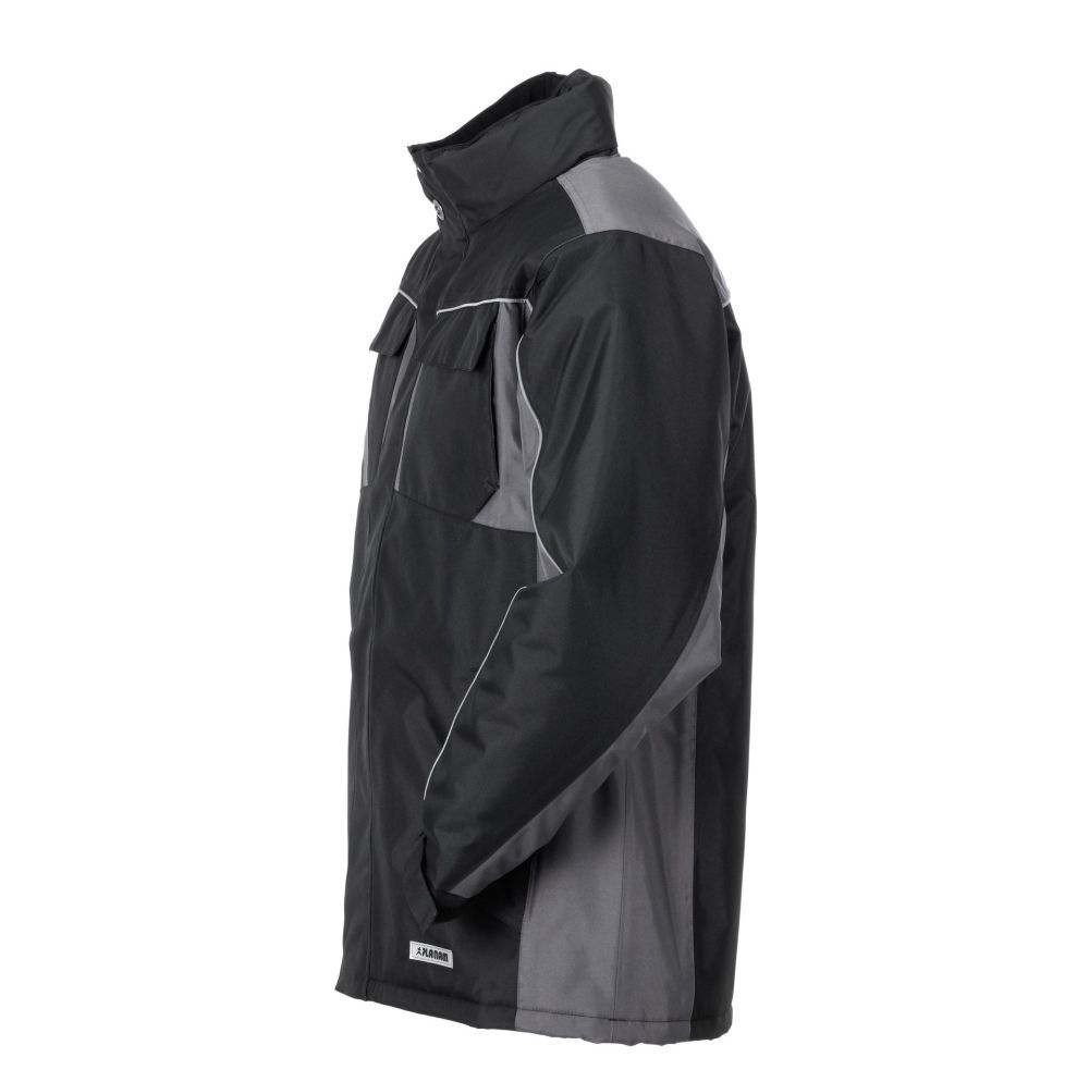 Planam Highline Winterjacke Arbeitsjacke schwarz schiefer zink Größe L Produktbild Planam Highline Winterjacke Arbeitsjacke schwarz schiefer zink Größe L bild 5
