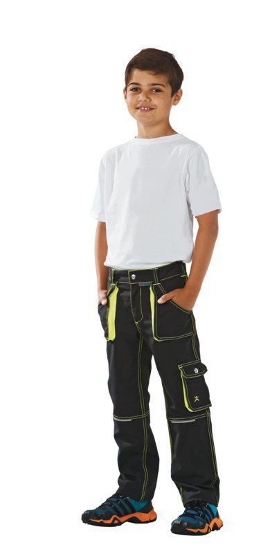 Planam Junior Bundhose anthrazit gelb Größe 134 140 Produktbild Planam Junior Bundhose anthrazit gelb Größe 134 140 bild 2