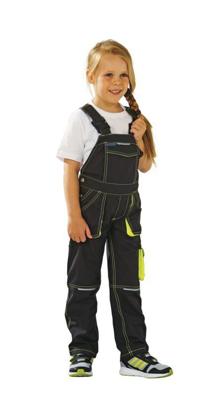 Planam Junior Latzhose anthrazit gelb Größe 98 104 Produktbild Planam Junior Latzhose anthrazit gelb Größe 98 104 bild 2