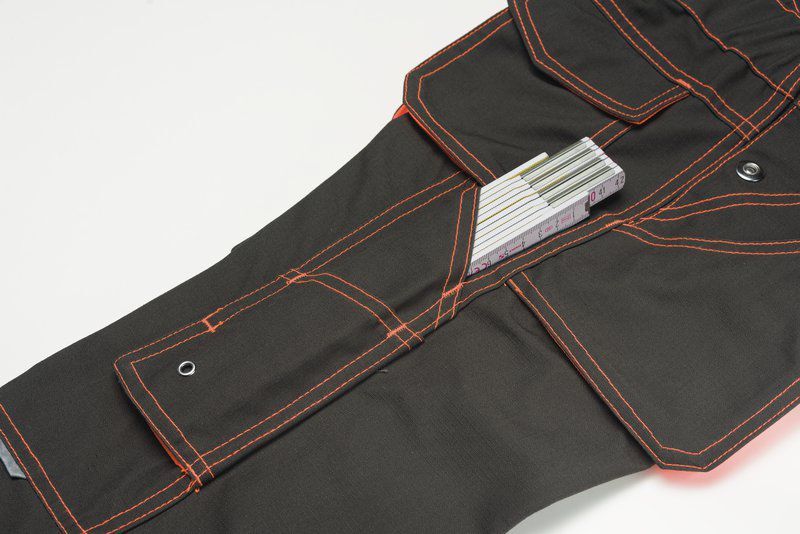 Planam Junior Latzhose marine orange Größe 98 104 Produktbild Planam Junior Latzhose marine orange Größe 98 104 bild 7