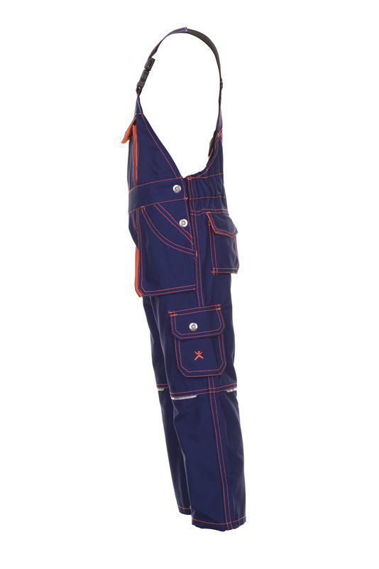 Planam Junior Latzhose marine orange Größe 110 116 Produktbild Planam Junior Latzhose marine orange Größe 110 116 bild 5