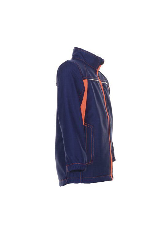 Planam Junior Softshelljacke marine orange Größe 158 164 Produktbild Planam Junior Softshelljacke marine orange Größe 158 164 bild 4