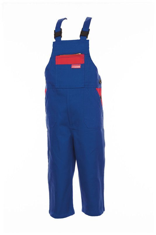 Planam Kinderlatzhose kornblau mittelrot Größe 86 92 Planam Kinderlatzhose kornblau mittelrot Größe 86 92