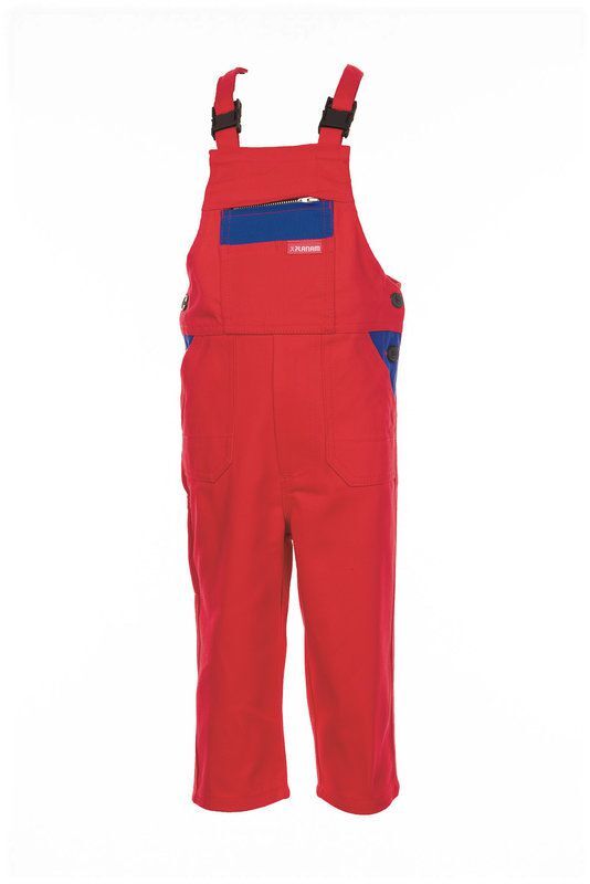 Planam Kinderlatzhose mittelrot kornblau Größe 86 92 Planam Kinderlatzhose mittelrot kornblau Größe 86 92