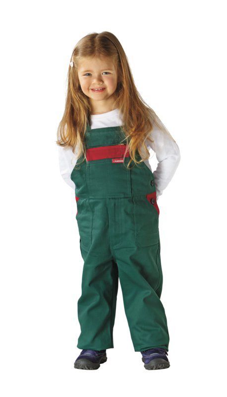 Planam Kinderlatzhose mittelgrün mittelrot Größe 86 92 Planam Kinderlatzhose mittelgrün mittelrot Größe 86 92