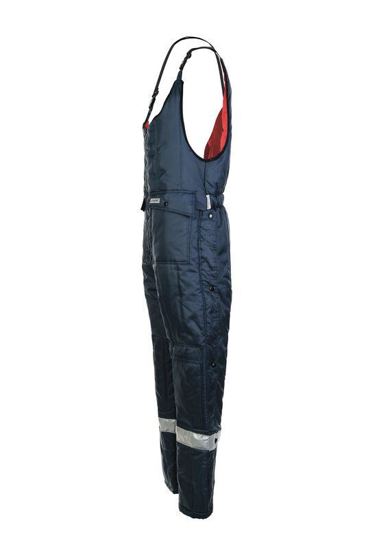 Planam Kühlhaus Gefrierhaus Latzhose marine Innenfutter rot Größe S Planam Kühlhaus Gefrierhaus Latzhose marine Innenfutter rot Größe S