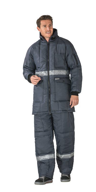 Planam Kühlhaus Gefrierhaus Parka marine Innenfutter rot Größe XXL Produktbild Planam Kühlhaus Gefrierhaus Parka marine Innenfutter rot Größe XXL bild 2