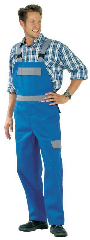 Planam Major Protect Latzhose kornblau grau Größe 62 Produktbild Planam Major Protect Latzhose kornblau grau Größe 62 bild 2