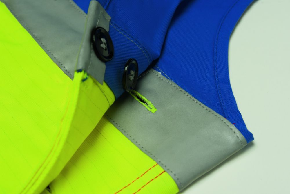 Produktbild Planam Major Protect Latzhose warngelb kornblau Größe 60 bild 7