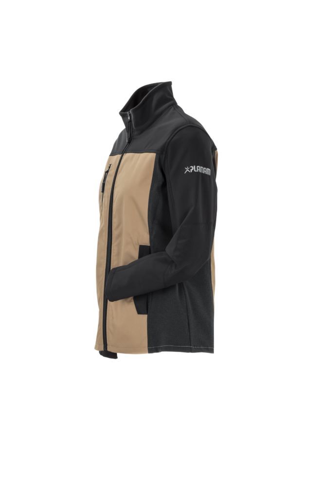 Planam Norit Damen Hybridjacke sand schwarz Größe 52 Planam Norit Damen Hybridjacke sand schwarz Größe 52