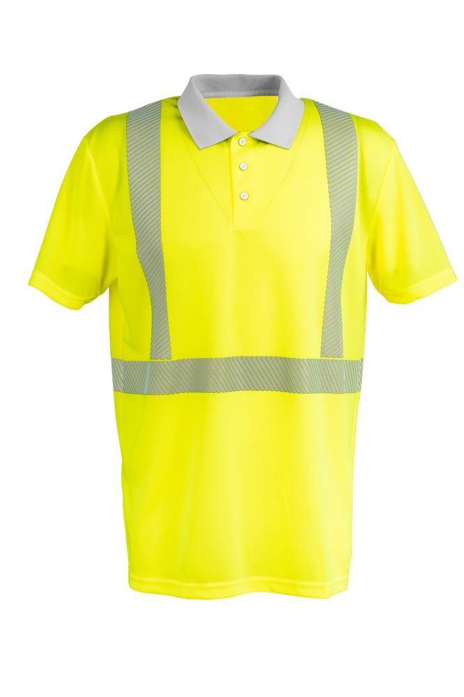 Produktbild PLANAM Norit Warnschutz Poloshirt kurzarm gelb zink Größe XXXL
