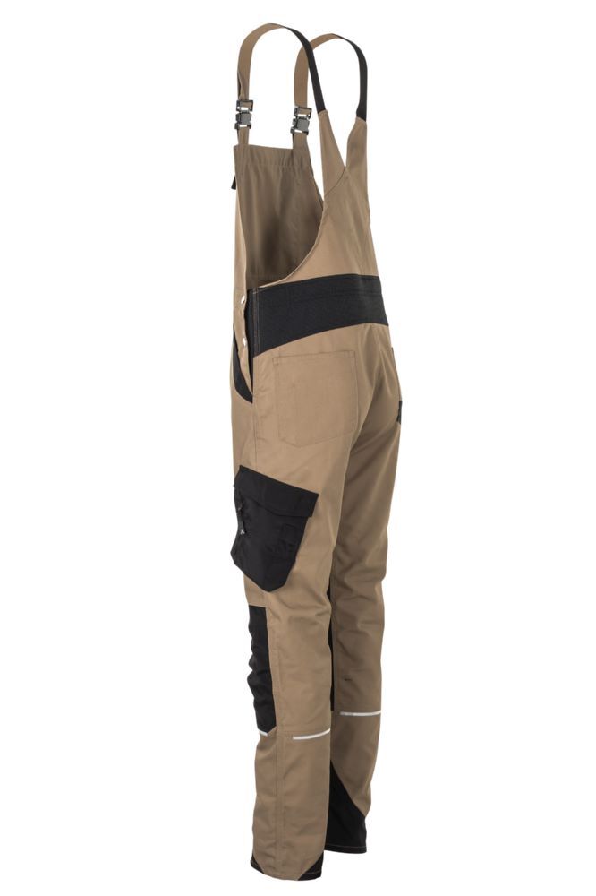 Planam Norit Herren Latzhose sand schwarz Größe 29