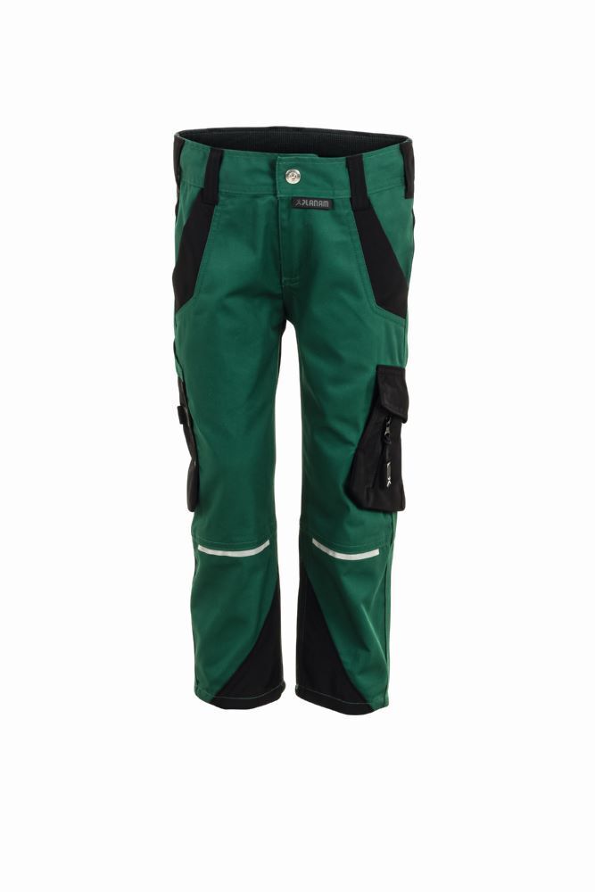 Planam Norit Kids Bundhose mit Reflexstreifen in grün schwarz Gr. 86 92 Planam Norit Kids Bundhose mit Reflexstreifen in grün schwarz Gr. 86 92