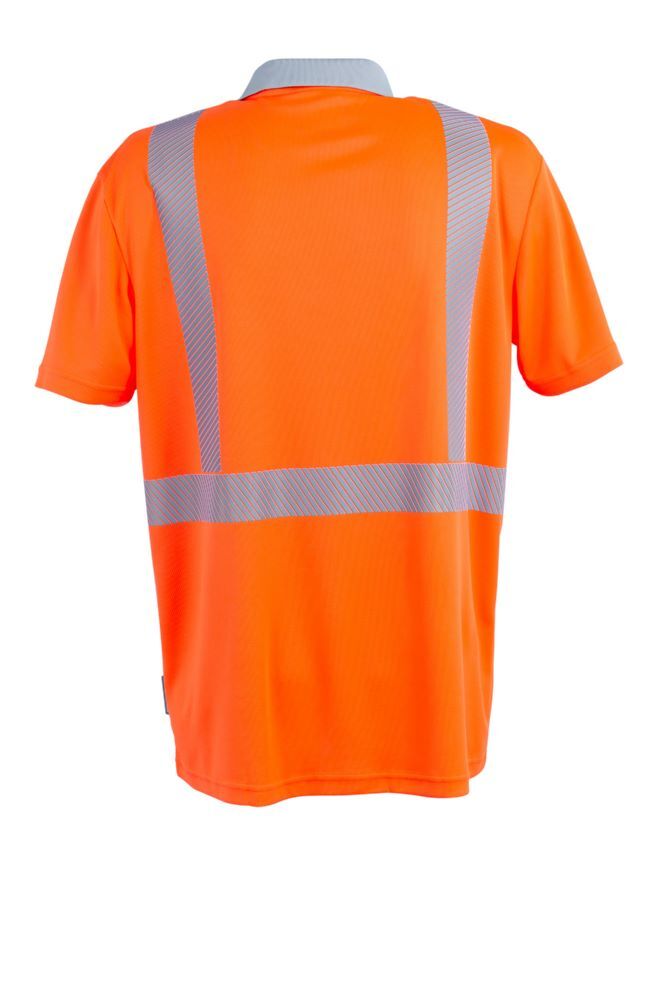 Produktbild Norit Warnschutz Poloshirt kurzarm orange/zink S bild 3
