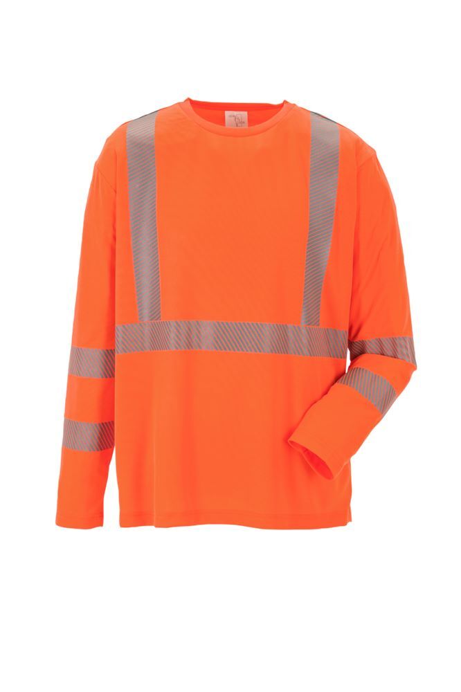 Produktbild PLANAM Norit Warnschutz Arbeits Shirt langarm orange Größe XXXL