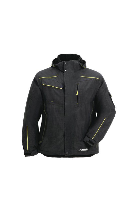 Planam Outdoor Neon Regenjacke grau grün Größe L Produktbild Planam Outdoor Neon Regenjacke grau grün Größe L