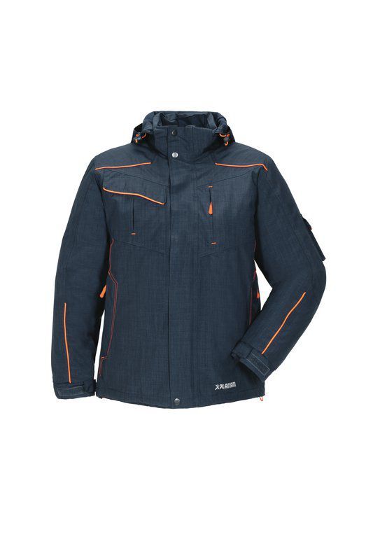 Planam Outdoor Neon Regenjacke marine orange Größe M Produktbild Planam Outdoor Neon Regenjacke marine orange Größe M