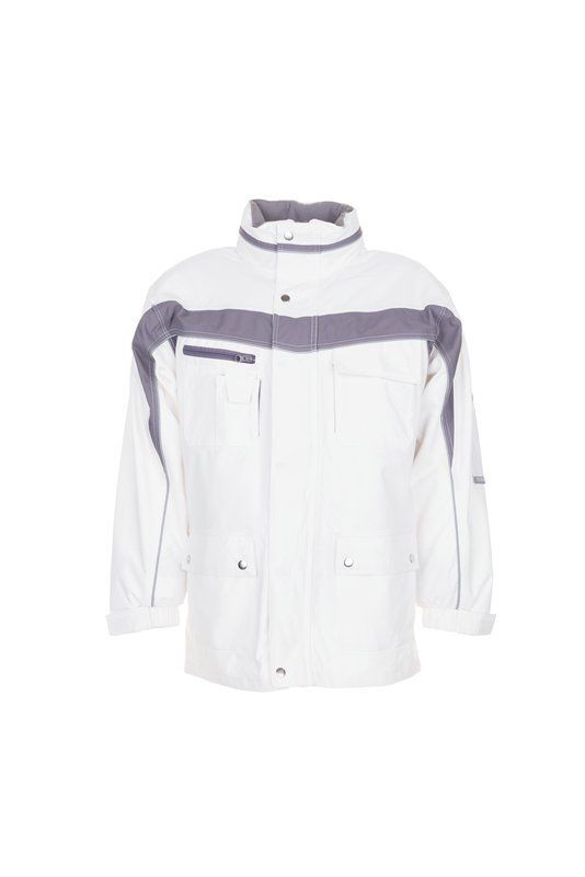 Planam Plaline Arbeitskleidung Allwetterjacke reinweiß zink Größe XS Produktbild Planam Plaline Arbeitskleidung Allwetterjacke reinweiß zink Größe XS