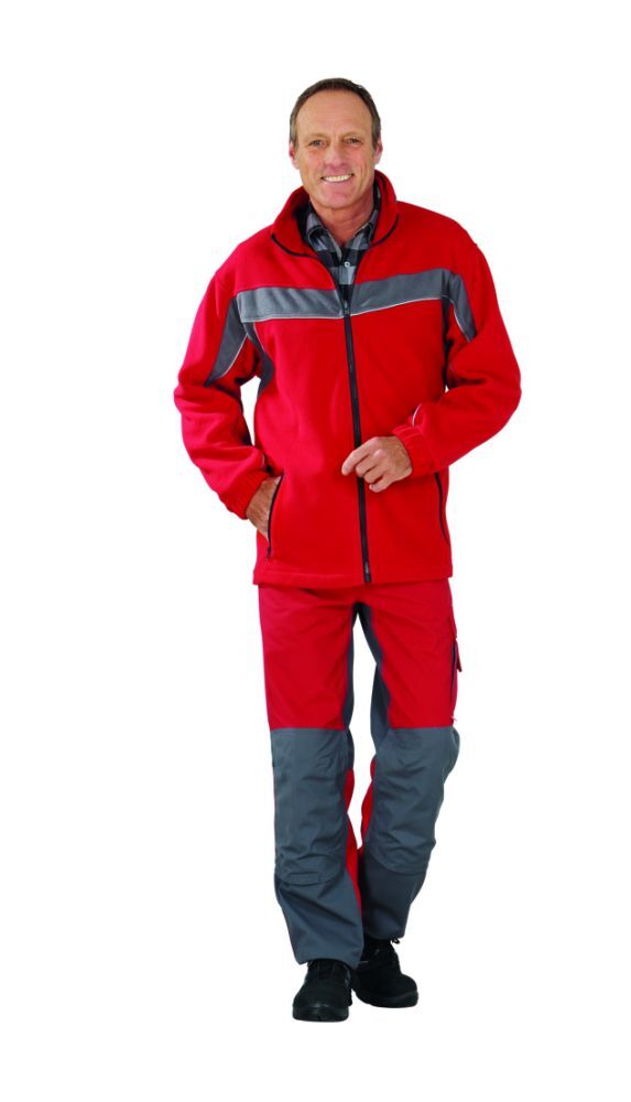 Planam Plaline Arbeitsjacke Fleecejacke rot schiefer Größe L Produktbild Planam Plaline Arbeitsjacke Fleecejacke rot schiefer Größe L bild 2