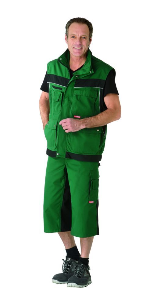 Planam Plaline Arbeitskleidung dreiviertel Hose grün schwarz XXL Produktbild Planam Plaline Arbeitskleidung dreiviertel Hose grün schwarz XXL bild 2