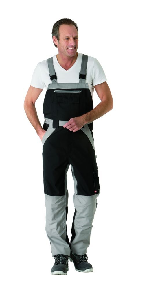 Planam Plaline Arbeitshose Latzhose schwarz zink Größe 46 Produktbild Planam Plaline Arbeitshose Latzhose schwarz zink Größe 46 bild 2