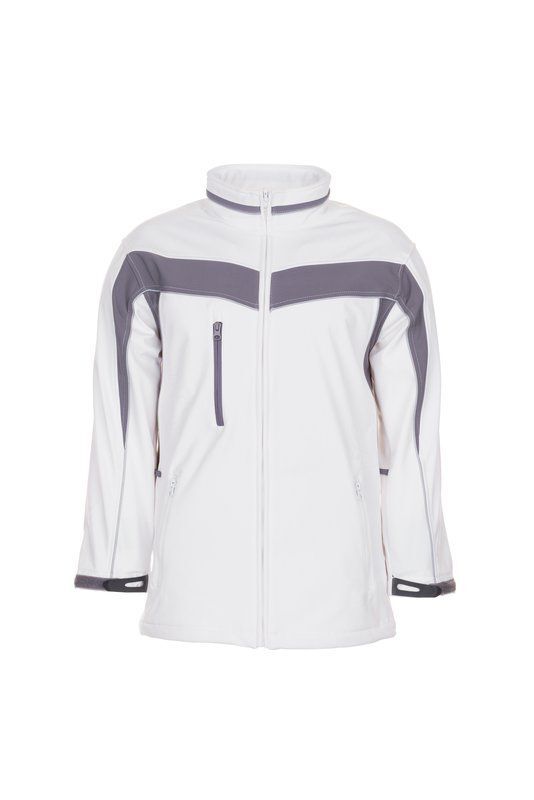 Planam Plaline Arbeitsjacke Softshelljacke reinweiß zink Größe XXL Produktbild Planam Plaline Arbeitsjacke Softshelljacke reinweiß zink Größe XXL