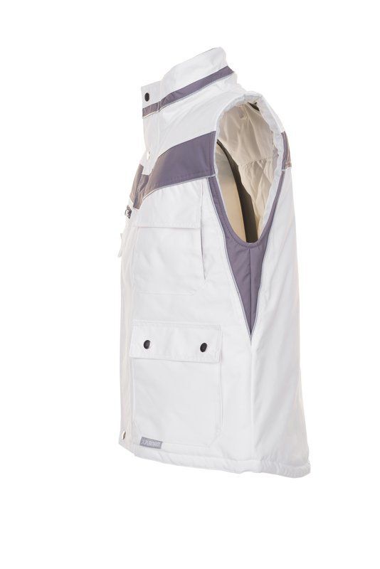 Planam Plaline Arbeitsweste Winterweste reinweiß zink Größe XXL Produktbild Planam Plaline Arbeitsweste Winterweste reinweiß zink Größe XXL bild 4