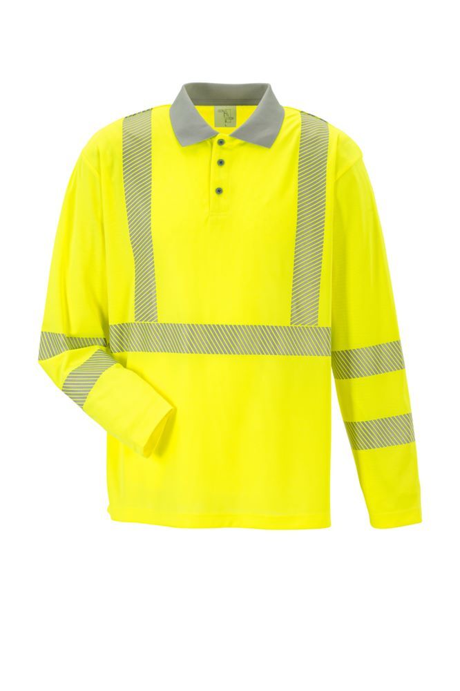 Produktbild PLANAM Norit Warnschutz Poloshirt langarm gelb zink Größe M