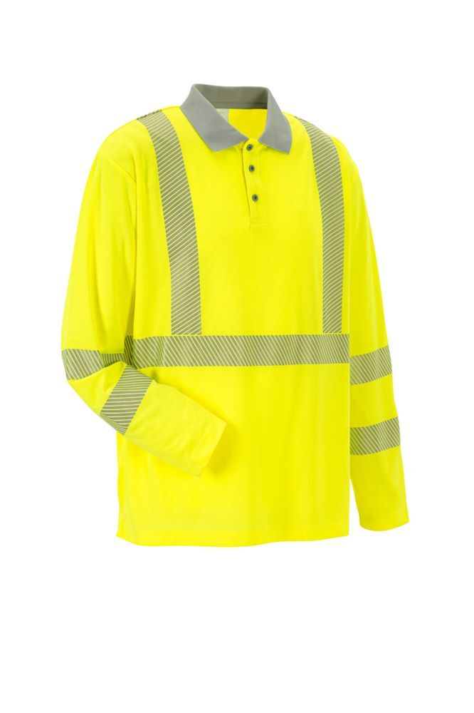 Produktbild PLANAM Norit Warnschutz Poloshirt langarm gelb zink Größe XXXXL
