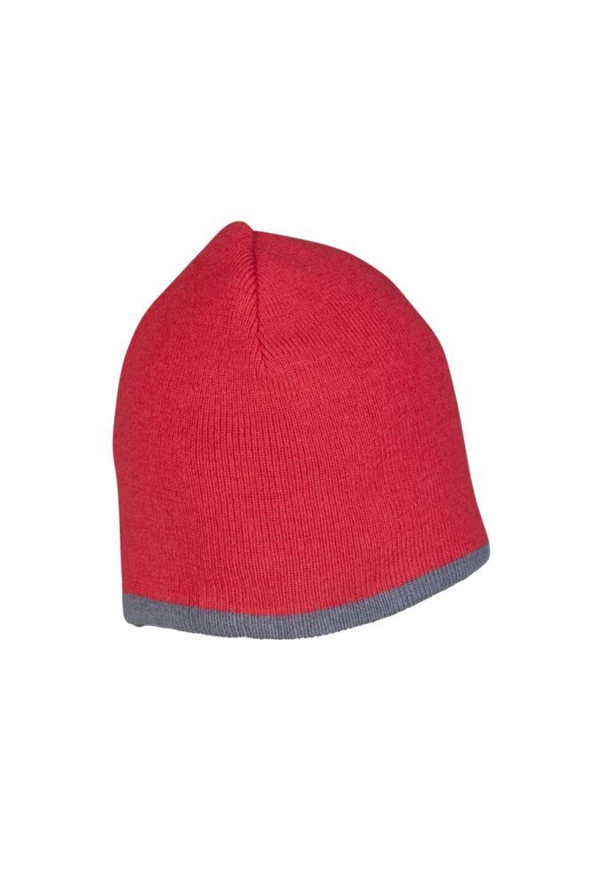 Produktbild Zubehör Strickmütze 2-farbig rot/schiefer Universalgröße bild 2