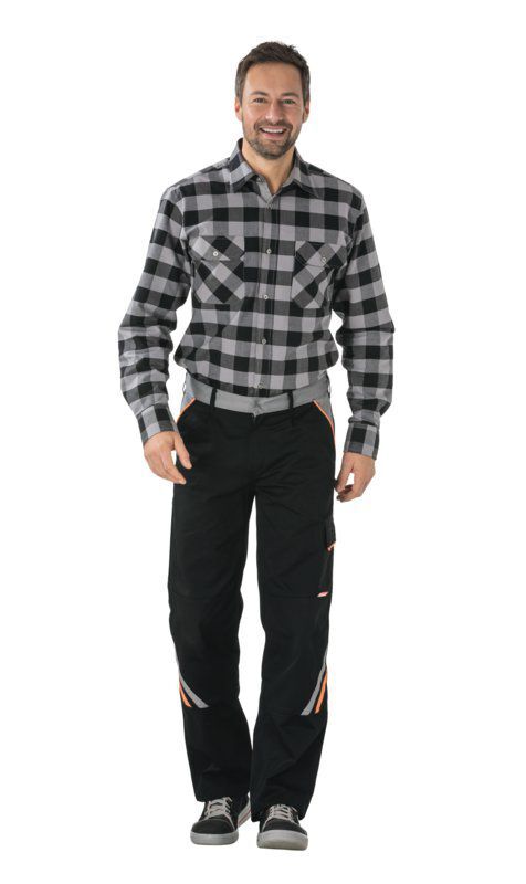 Planam Visline Arbeitshose Bundhose schwarz orange zink Größe 54 Produktbild Planam Visline Arbeitshose Bundhose schwarz orange zink Größe 54 bild 2