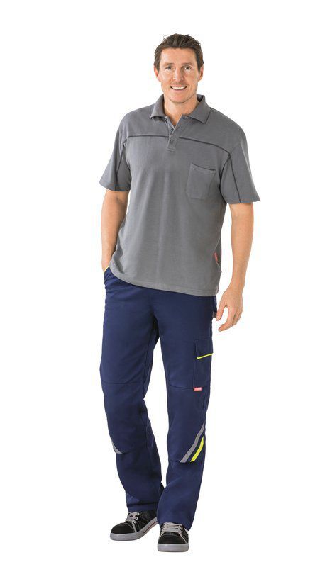 Produktbild Planam Visline Arbeitshose Bundhose marine gelb zink Größe 98 bild 2