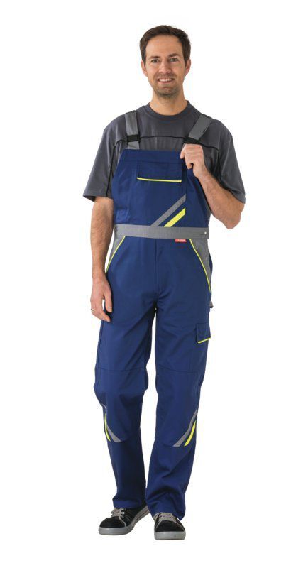 Produktbild Planam Visline Arbeitshose Latzhose marine gelb zink Größe 42 bild 2