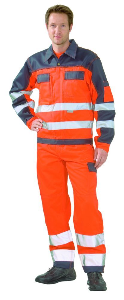 Planam Warnschutz Bundjacke orange marine Größe 42