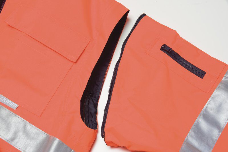 Planam Warnschutz Comfortjacke orange grün Größe S Produktbild Planam Warnschutz Comfortjacke orange grün Größe S bild 6