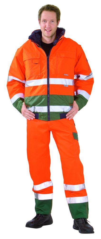 Planam Warnschutz Comfortjacke orange grün Größe M Produktbild Planam Warnschutz Comfortjacke orange grün Größe M bild 2