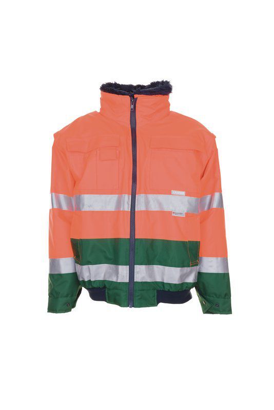 Planam Warnschutz Comfortjacke orange grün Größe XL Produktbild Planam Warnschutz Comfortjacke orange grün Größe XL