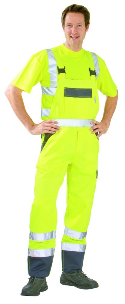 Produktbild Planam Warnschutz Latzhose gelb marine Größe 46 bild 2