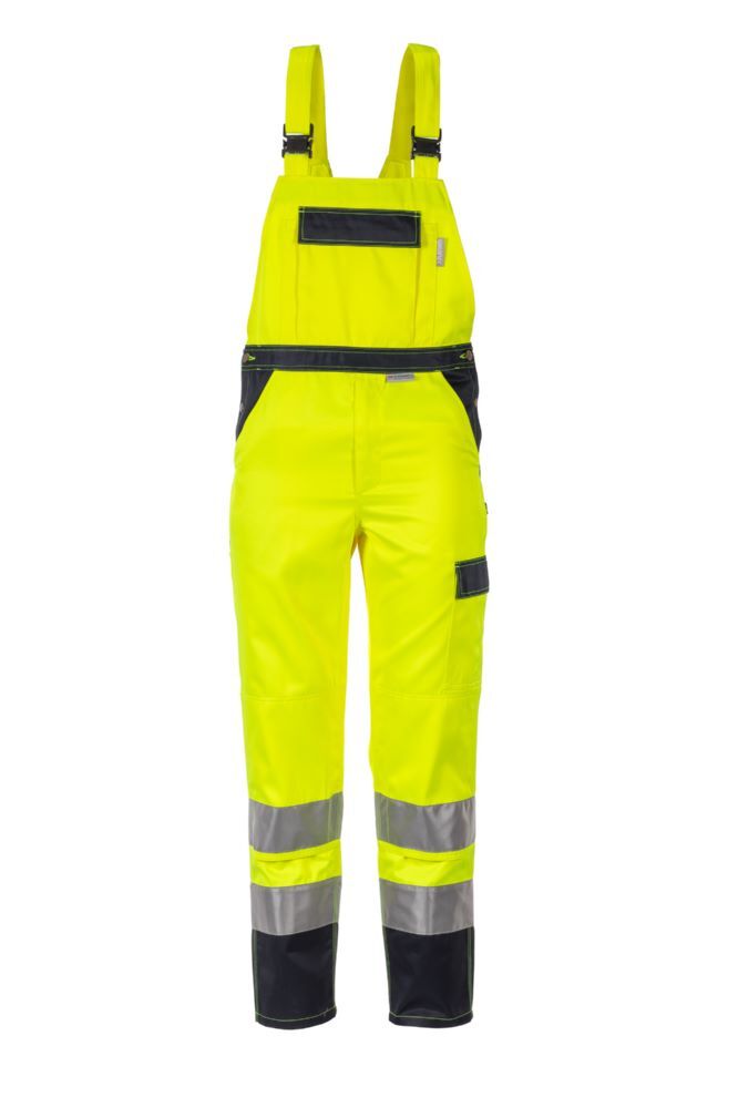 Planam Warnschutz Latzhose gelb marine Größe 70 Produktbild Planam Warnschutz Latzhose gelb marine Größe 70