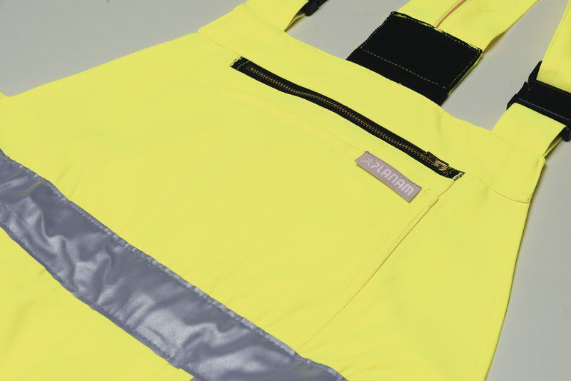 Planam Warnschutz Latzhose uni orange Größe 26 Planam Warnschutz Latzhose uni orange Größe 26