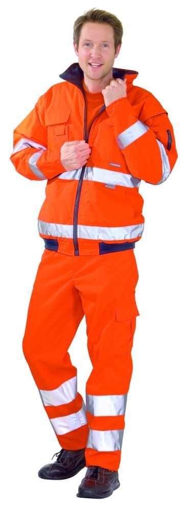 Planam Warnschutz Pilotenjacke uni orange Größe L Produktbild Planam Warnschutz Pilotenjacke uni orange Größe L bild 2