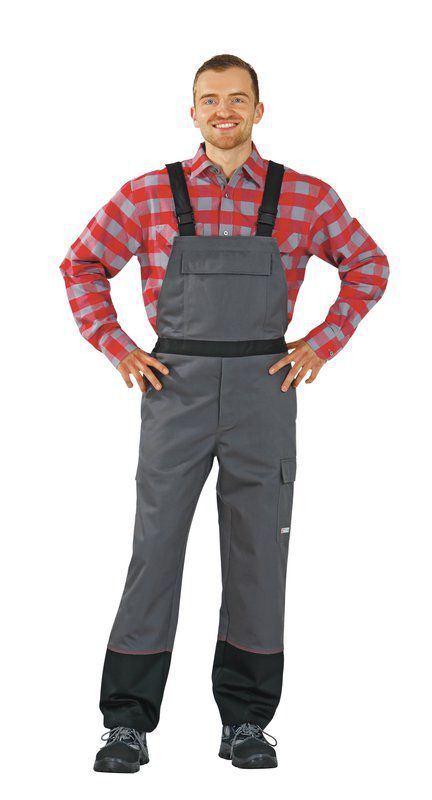 Produktbild Planam Weld Shield Latzhose grau schwarz Größe 106 bild 2