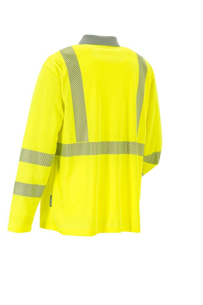 Produktbild Norit Warnschutz Poloshirt langarm gelb/zink S bild 3