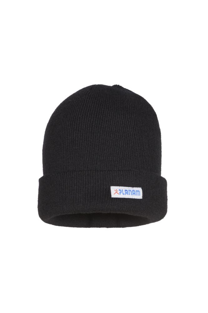 Planam Zubehör Strickmütze mit Umschlag schwarz Universalgröße Produktbild Planam Zubehör Strickmütze mit Umschlag schwarz Universalgröße
