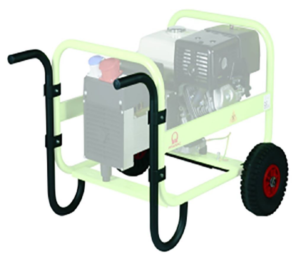 PRAMAC Radsatz aus Kunststoff mit Griff für Stromgenerator Produktbild PRAMAC Radsatz aus Kunststoff mit Griff für Stromgenerator