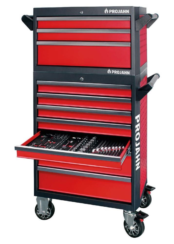 Produktbild Projahn Bestückter Werkzeugwagen GALAXY 415 teilig Bestückung Rot/Anthrazit