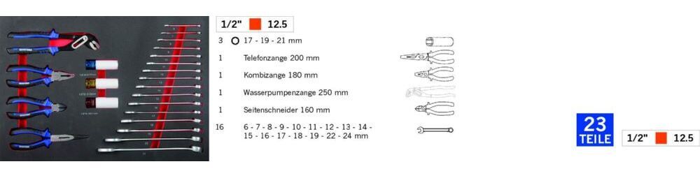 Produktbild Bestückung für 3 Schubladen PROFICRAFT 229tlg bild 4